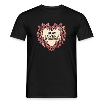 Coquette Aesthetic Bow Pattern Girly Pastel - Men's T-Shirt - black - Front - AI Model Male 178 light (178cm)