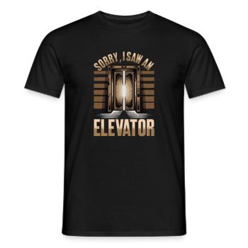 Elevator toddler & kids - Men's T-Shirt - black - Front - AI Model Male 178 light (178cm)