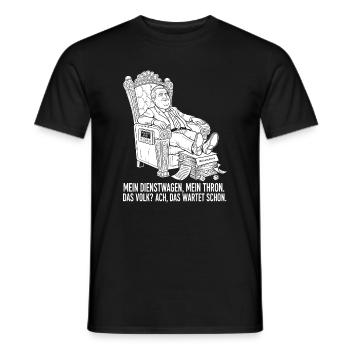 My company car, my throne - Men's T-Shirt - black - Front - AI Model Male 178 light (178cm)