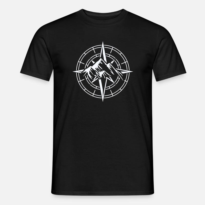 Conception de boussole d’aventure - T-shirt homme - noir