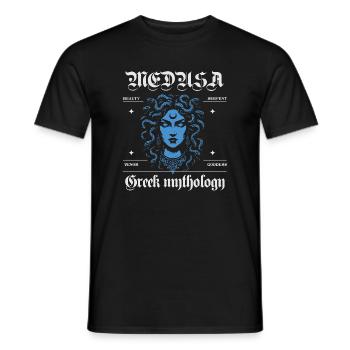 Conception mythologique de Méduse - T-shirt homme - noir - Devant - AI Model Male 178 light (178cm)