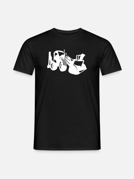 Bagger Radlader Baugeräteführer Silhouette - Männer T-Shirt - Schwarz