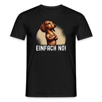 Simply Nope Dachshund Dog Dog Breed - Men's T-Shirt - black - Front - AI Model Male 178 light (178cm)
