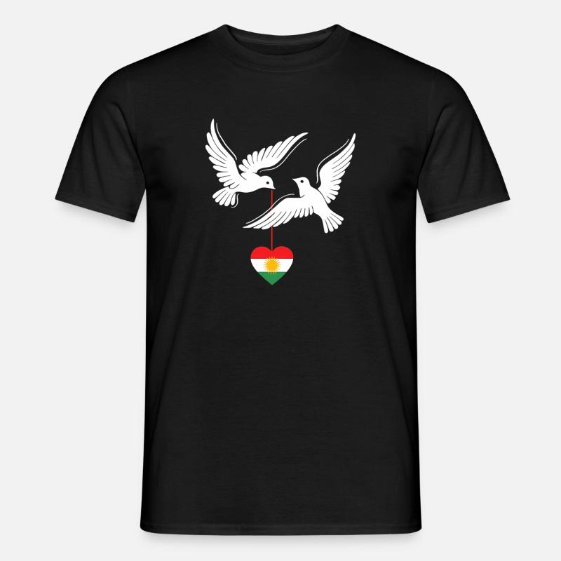 Kurdes du Kurdistan avec drapeau kurde - T-shirt homme - noir