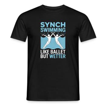 Synchronized swimming Artistic swimming Water sports - Men's T-Shirt - black - Front - AI Model Male 178 light (178cm)