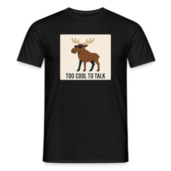 Cooler Elch mit Sonnenbrille und Text - Männer T-Shirt - Schwarz - Vorne - AI Model Male 178 light (178cm)