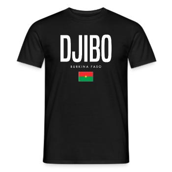 Djibo Burkina Faso - T-shirt homme - noir - Devant - AI Model Male 178 light (178cm)