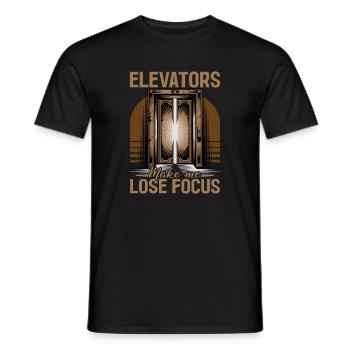 Ascenseur pour tout-petits et enfants - T-shirt homme - noir - Devant - AI Model Male 178 light (178cm)