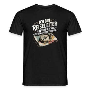 Reiseleiter Reiseführer Tour Guide Tourisenführer - Männer T-Shirt - Schwarz - Vorne - AI Model Male 178 light (178cm)