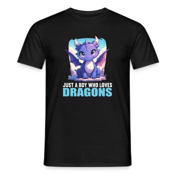Dragon Dragon - Men's T-Shirt - black - Front - AI Model Male 178 light (178cm)