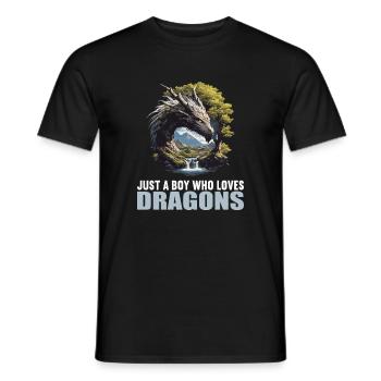Dragon Dragon - Men's T-Shirt - black - Front - AI Model Male 178 light (178cm)