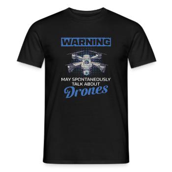Lustige Drohne Sprüche Pilot - Männer T-Shirt - Schwarz - Vorne - AI Model Male 178 light (178cm)