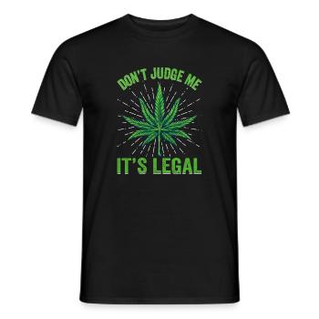 Légalisation Feuille de Cannabis Illustration - T-shirt homme - noir - Devant - AI Model Male 178 light (178cm)
