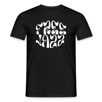 conception de logo de jazz gratuit - T-shirt homme - noir - Devant - AI Model Male 178 light (178cm)
