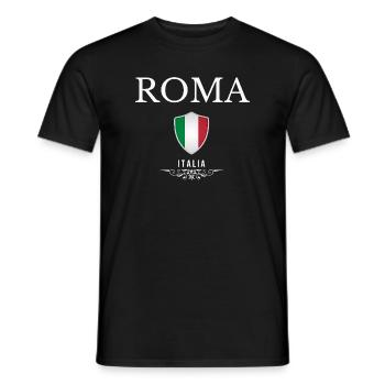 Rom, Italien, elegantes minimalistisches Design - Männer T-Shirt - Schwarz - Vorne - AI Model Male 178 light (178cm)