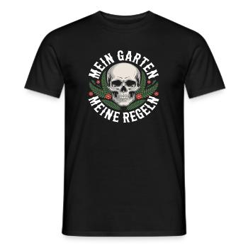 Mein Garten, meine Regeln - Männer T-Shirt - Schwarz - Vorne - AI Model Male 178 light (178cm)
