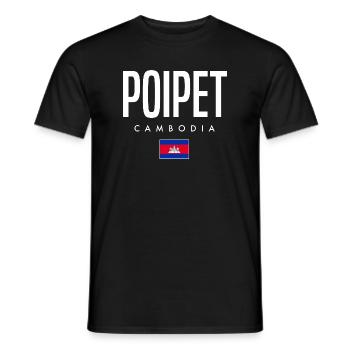 Poipet Cambodge Khmer - T-shirt homme - noir - Devant - AI Model Male 178 light (178cm)