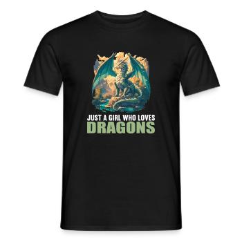 Dragon Dragon - Men's T-Shirt - black - Front - AI Model Male 178 light (178cm)