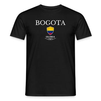 Bogotá, Kolumbien, elegantes minimalistisches Design - Männer T-Shirt - Schwarz - Vorne - AI Model Male 178 light (178cm)