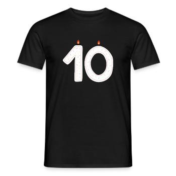 Feierlicher 10. Geburtstag Streusel Design - Männer T-Shirt - Schwarz - Vorne - AI Model Male 178 light (178cm)