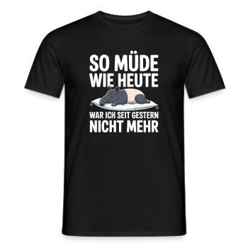 Aussi fatigué qu'aujourd'hui, cadeau de chemise de nuit Tapir - T-shirt homme - noir - Devant - AI Model Male 178 light (178cm)