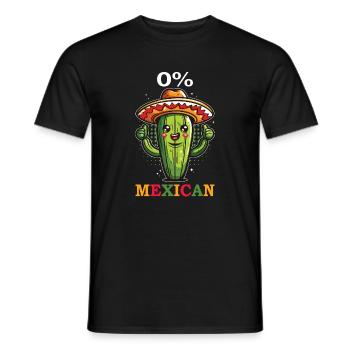 Cactus Sombrero 0% Mexicain - T-shirt homme - noir - Devant - AI Model Male 178 light (178cm)