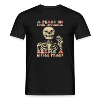 Sarkastisches Skelett Halloween Skull - Männer T-Shirt - Schwarz - Vorne - AI Model Male 178 light (178cm)