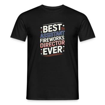 Best Assistant Fireworks Director Ever 4th Of July - Männer T-Shirt - Schwarz - Vorne - AI Model Male 178 light (178cm)