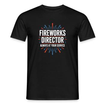  Fireworks Director Always At Your Service 4th Of - Männer T-Shirt - Schwarz - Vorne - AI Model Male 178 light (178cm)