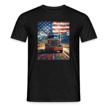 Truck - Männer T-Shirt - Schwarz - Vorne - AI Model Male 178 light (178cm)