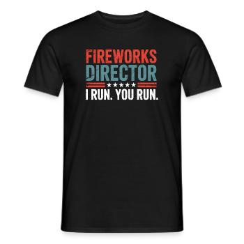 Blagues amusantes du directeur des feux d’artifice 4 juillet - T-shirt homme - noir - Devant - AI Model Male 178 light (178cm)
