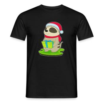 Meerkat Christmas Christmas Hat - Men's T-Shirt - black - Front - AI Model Male 178 light (178cm)
