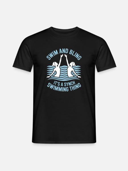 Synchronschwimmen Kunstschwimmen Wassersport - Männer T-Shirt - Schwarz