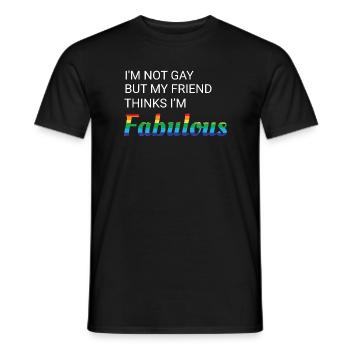 Friendship Pride Rainbow Design - Men's T-Shirt - black - Front - AI Model Male 178 light (178cm)