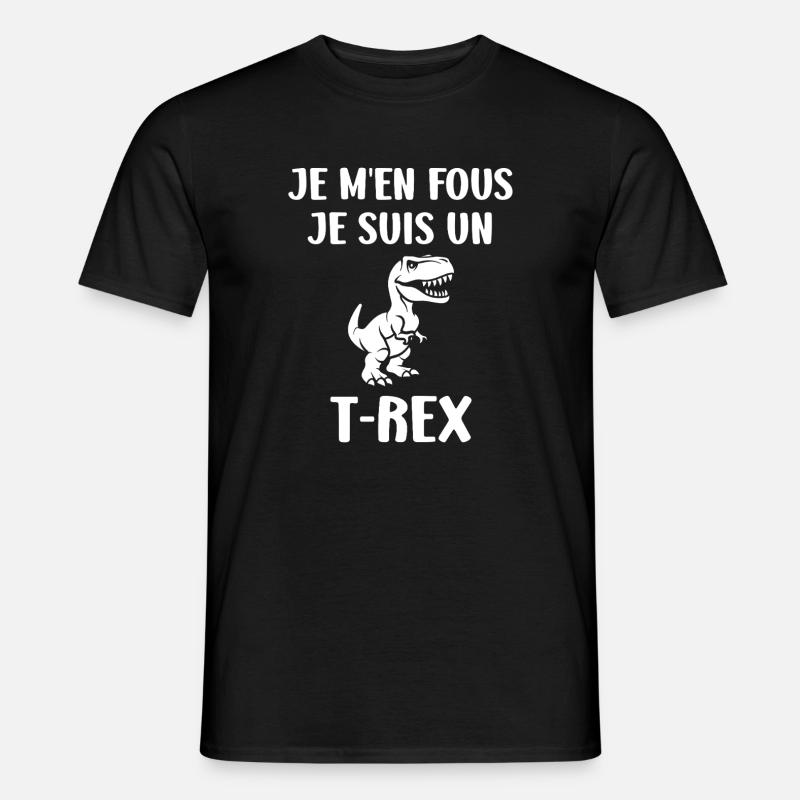 T-Rex Humorous Expression - Men's T-Shirt - black