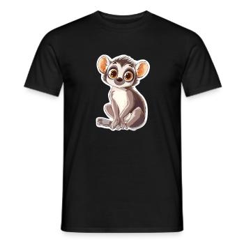 lémurien - T-shirt homme - noir - Devant - AI Model Male 178 light (178cm)