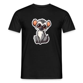 lémurien - T-shirt homme - noir - Devant - AI Model Male 178 light (178cm)