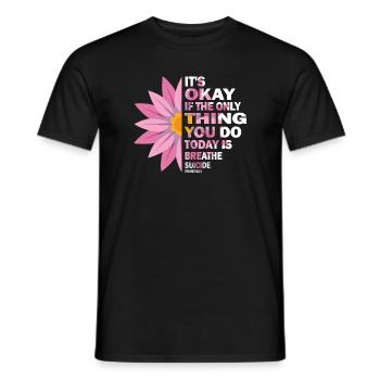 Ce n’est pas grave si la seule chose est l’haleine - T-shirt homme - noir - Devant - AI Model Male 178 light (178cm)