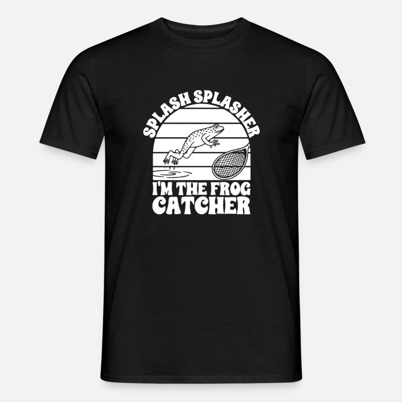 Frog Catcher Splash Splasher Frog - Men’s T-shirt - black