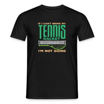 Tennis Racket Tennis Spieler Design - Männer T-Shirt - Schwarz - Vorne - AI Model Male 178 light (178cm)