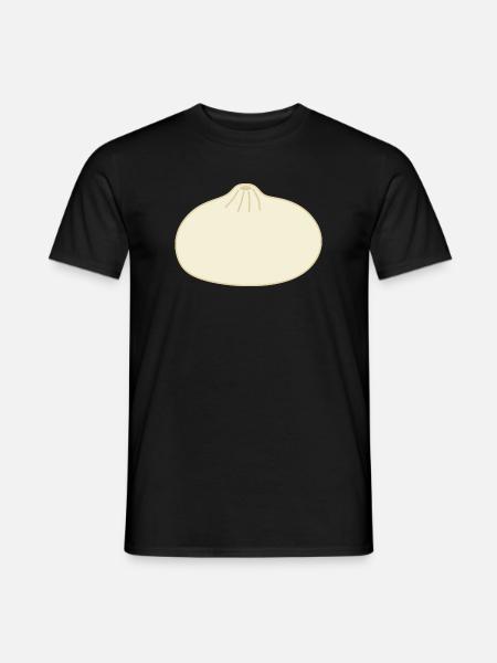 Minimalist Bao Bun Illustration for Apparel - Men's T-Shirt - black
