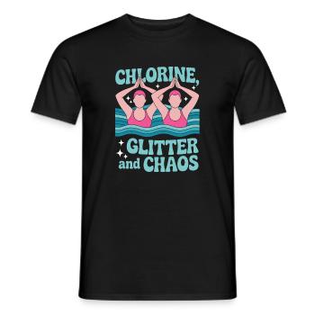 Synchronized swimming Artistic swimming Water sports - Men's T-Shirt - black - Front - AI Model Male 178 light (178cm)