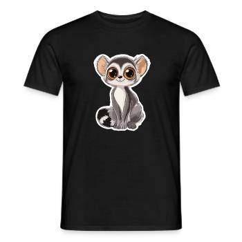 lémurien - T-shirt homme - noir - Devant - AI Model Male 178 light (178cm)