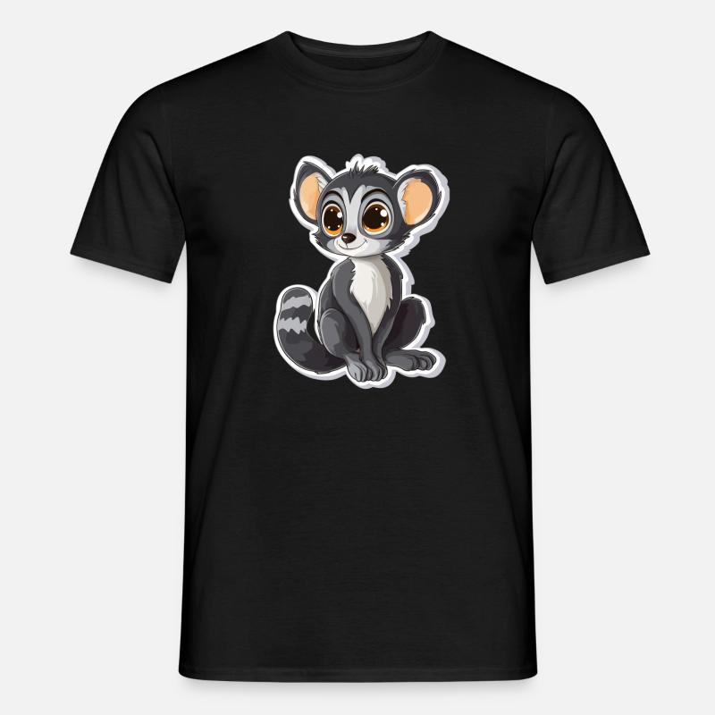 Lemur - Männer T-Shirt - Schwarz
