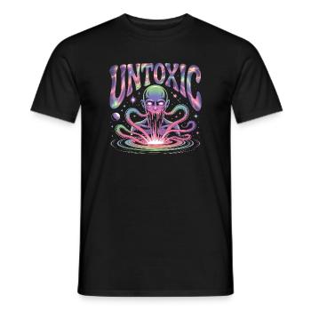Ungiftiger kosmischer Außerirdischer - Männer T-Shirt - Schwarz - Vorne - AI Model Male 178 light (178cm)