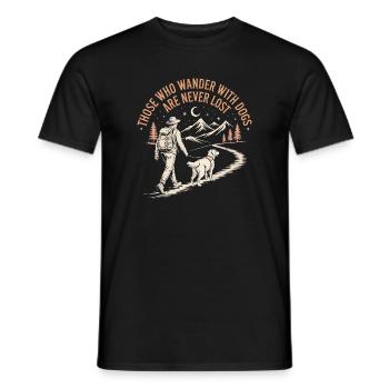 Ceux qui errent avec des chiens - T-shirt homme - noir - Devant - AI Model Male 178 light (178cm)