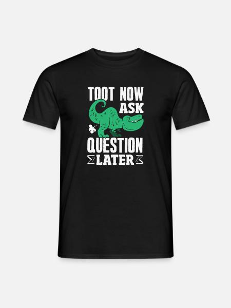 Public Fart Funny Inappropriate - Men's T-Shirt - black
