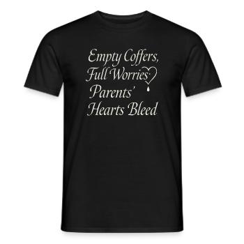 Des coffres vides, pleins d’inquiétudes - T-shirt homme - noir - Devant - AI Model Male 178 light (178cm)
