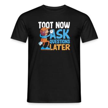 Public Fart Funny Inappropriate - Men's T-Shirt - black - Front - AI Model Male 178 light (178cm)