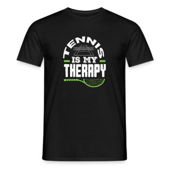Tennis Is My Therapy For Tennis Players - Men's T-Shirt - black - Front - AI Model Male 178 light (178cm)
